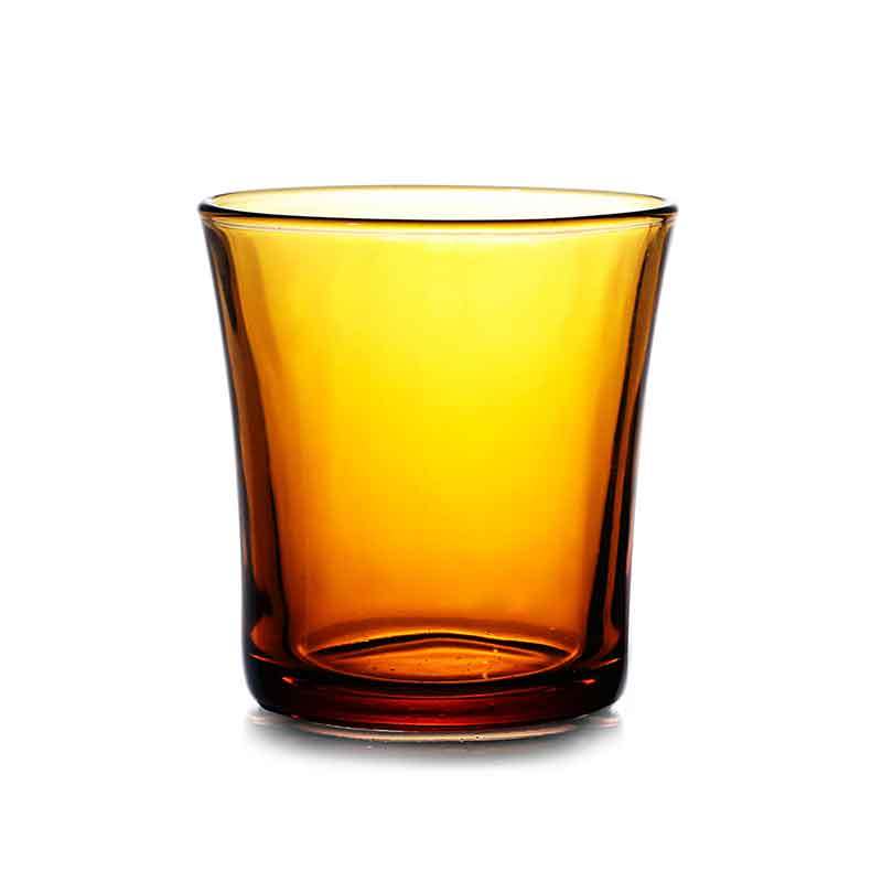 多莱斯（DURALEX）法国进口钢化玻璃简约水杯果汁杯啤酒杯2只装·琥珀色