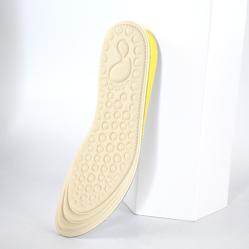 康跃eva透气按摩运动隐形增高鞋垫男女款5双组 2006款·米色(3.