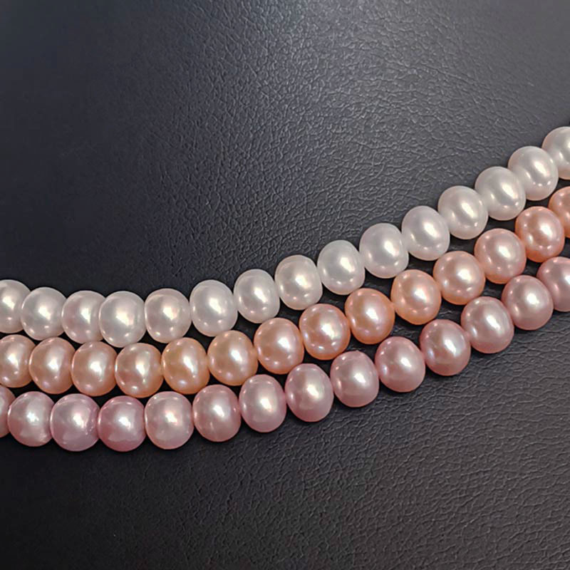  明益珠宝S925银baby珍珠串珠项链5-6MM·粉色