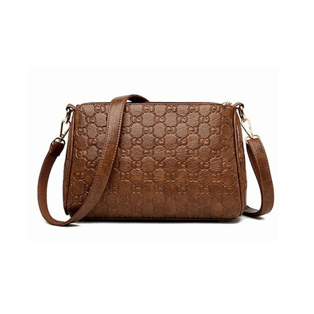 路易华菲gd纹水桶包棕色