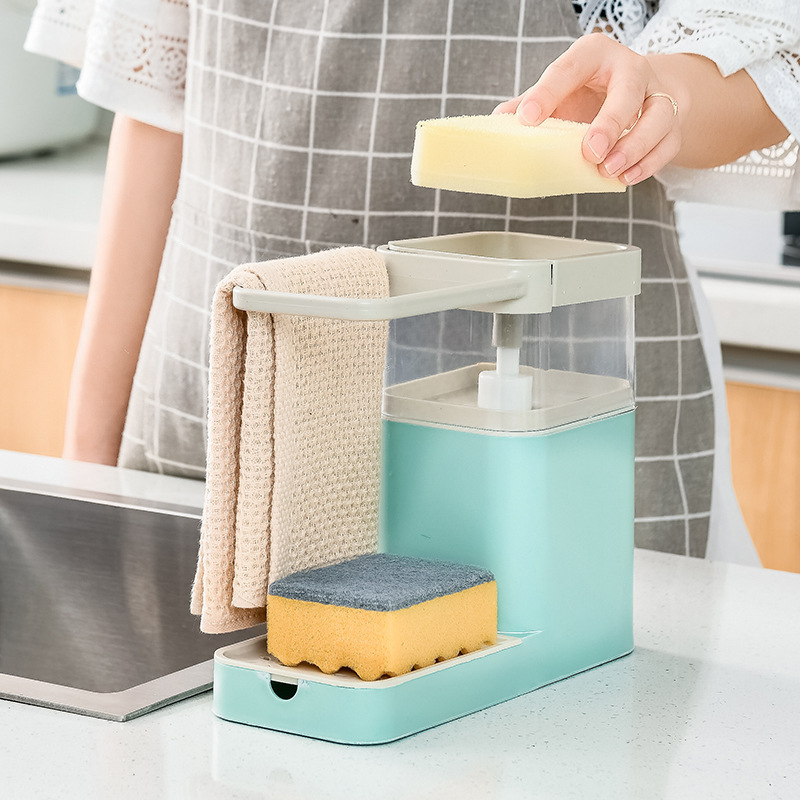 厨房多功能出液盒 按压自动出液清洁神器·绿