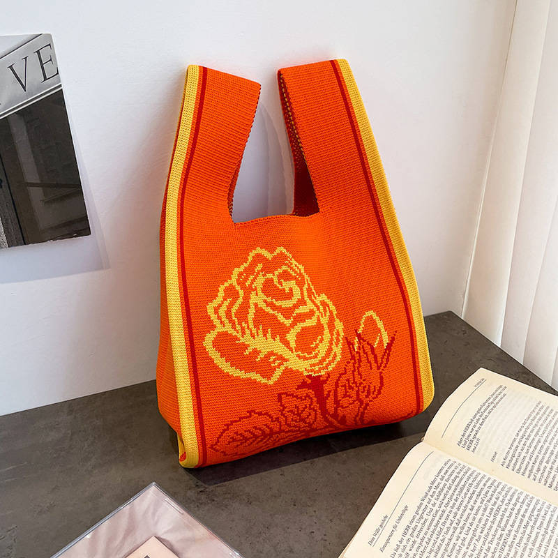 普春小众设计日常便携手提包·05214橘色