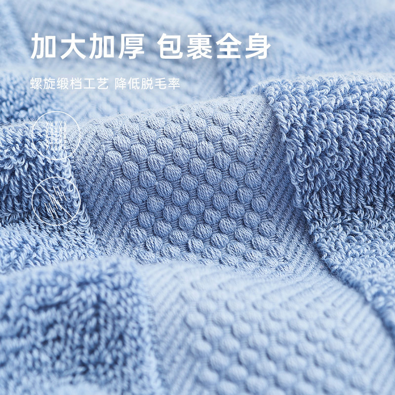 三利纯棉加厚大浴巾圣托里尼浴巾JS315单条装·蓝色