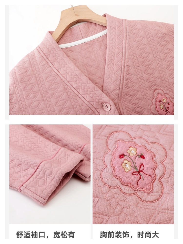 安曼纯棉加厚夹棉高级感家居服33328·D33325