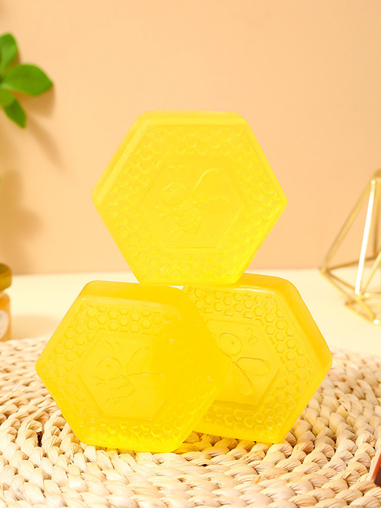 【5盒】蜂蜜手工皂精油清洁皂洁面皂80g/盒*5*赠起泡网