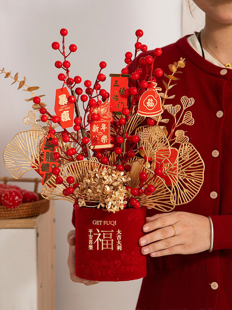 新年装饰品发财果·迎春接福【发光款】·恭贺新春