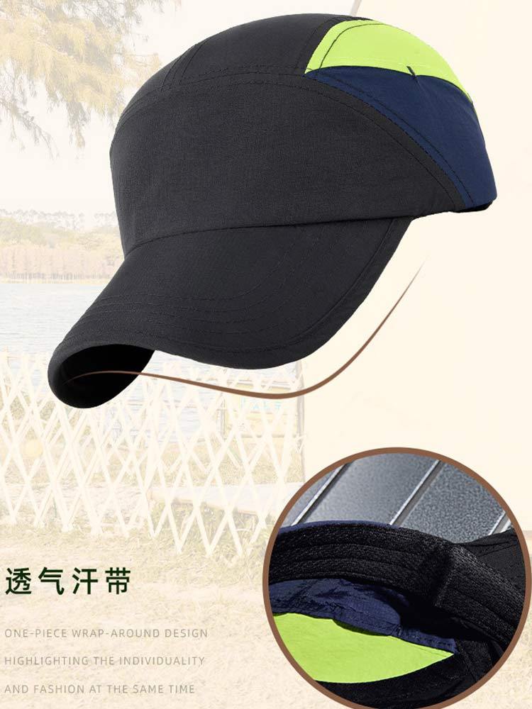 砾驾春夏新品防晒防紫外线棒球帽运动高尔夫帽轻薄速干·ZLFS-2445黑色