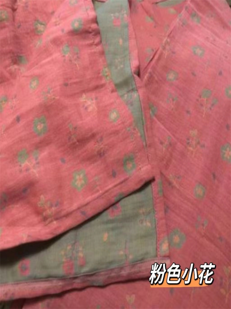 【优柔优】双层纱色织赛洛纺加厚床单5·粉色小花