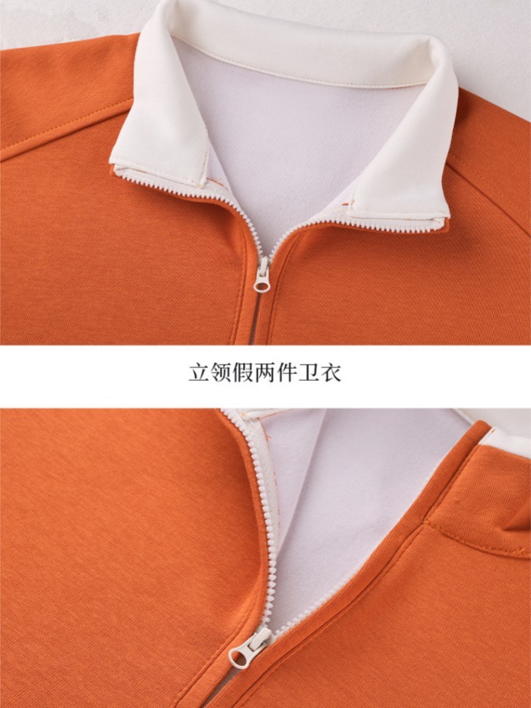 轩凌子半拉链春秋薄款卫衣XS82610157·豆蔻绿