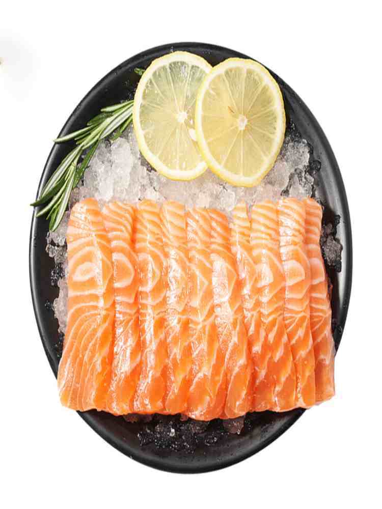 三文鱼中段 200g*2盒 去皮切片 刺身生鱼片 冷冻冰鲜（送芥末酱油）