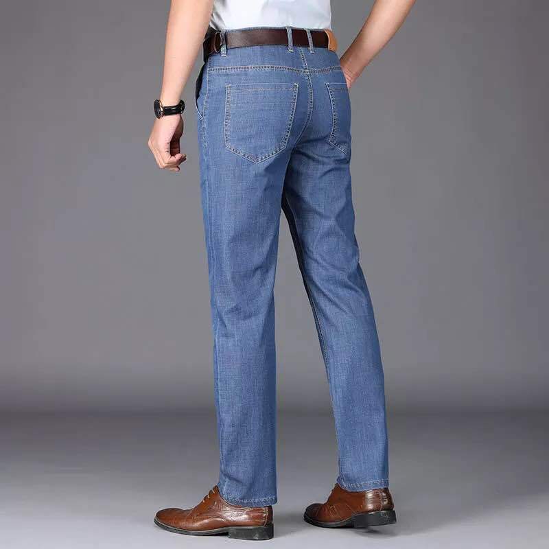 男士莫代尔超软牛仔裤·深蓝色--高腰深档！面料柔软！面料微弹！  深蓝色