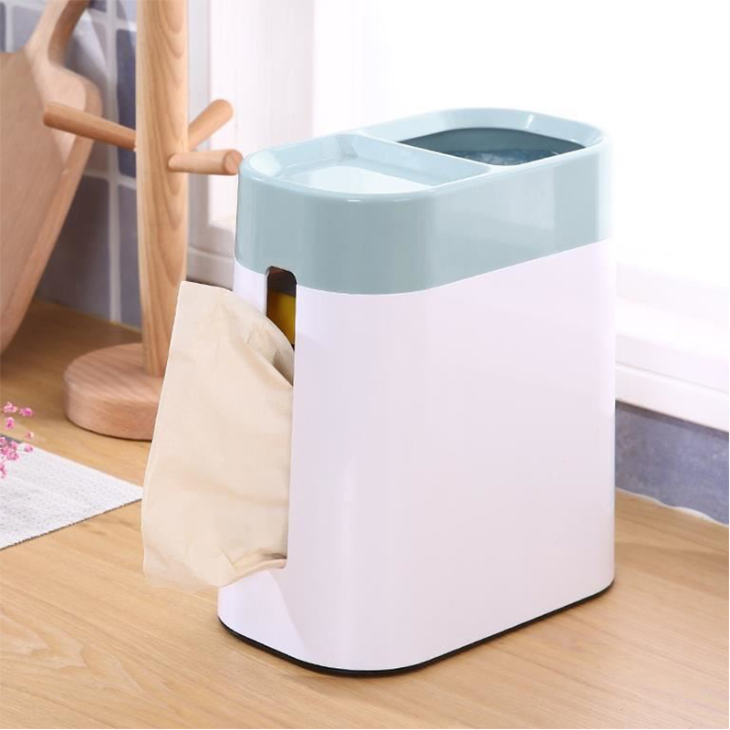【桌面多功能垃圾桶纸篓抽纸盒垃圾桶纸巾一体式垃圾篓---(赠6卷专用