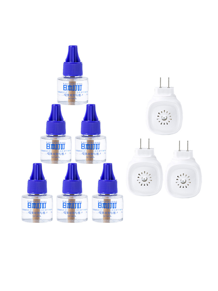 日本叮叮电热蚊香液套装三组（蚊香液45ml*6+加热器*3）