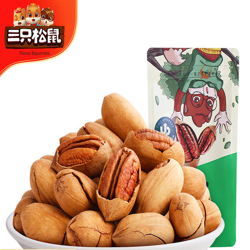 三只松鼠 碧根果120g*4袋