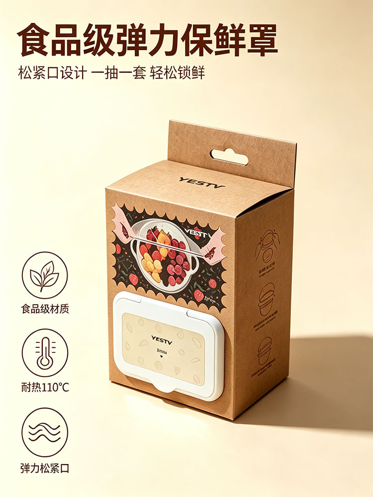 出口食品级耐热免撕保鲜膜套（加厚款）