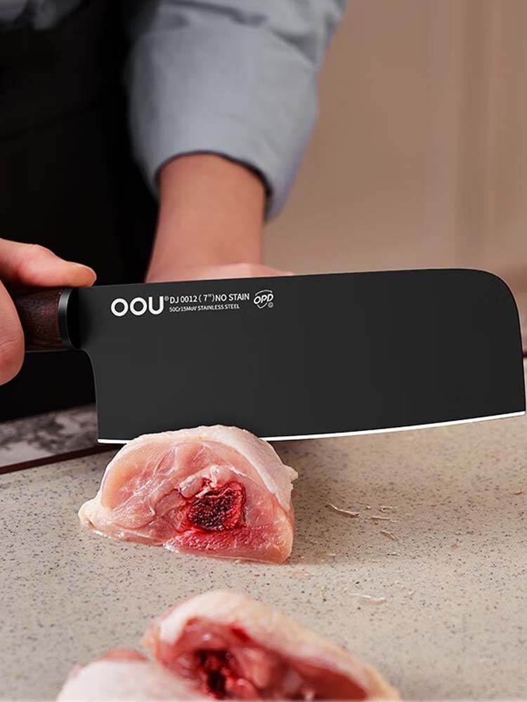 OOU 家用切菜刀套装厨具套装 黑桃Q抗菌刀具五件套 DJ0012