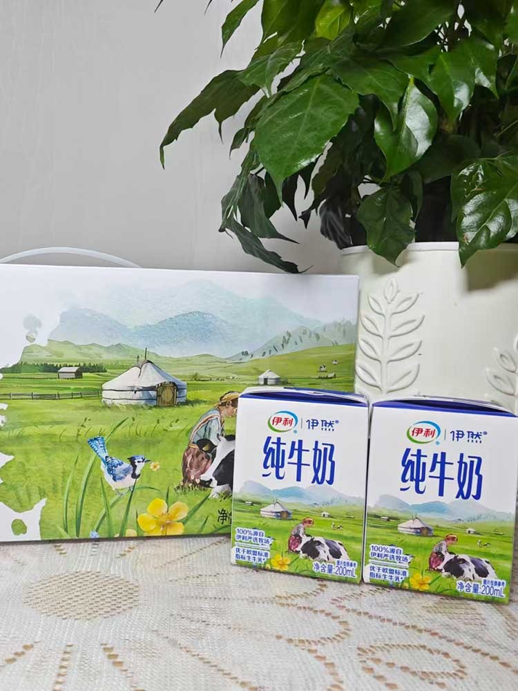 【配料只有生牛乳】伊利纯牛奶200ml*10盒/箱*5箱 早餐来一盒 奶香浓郁