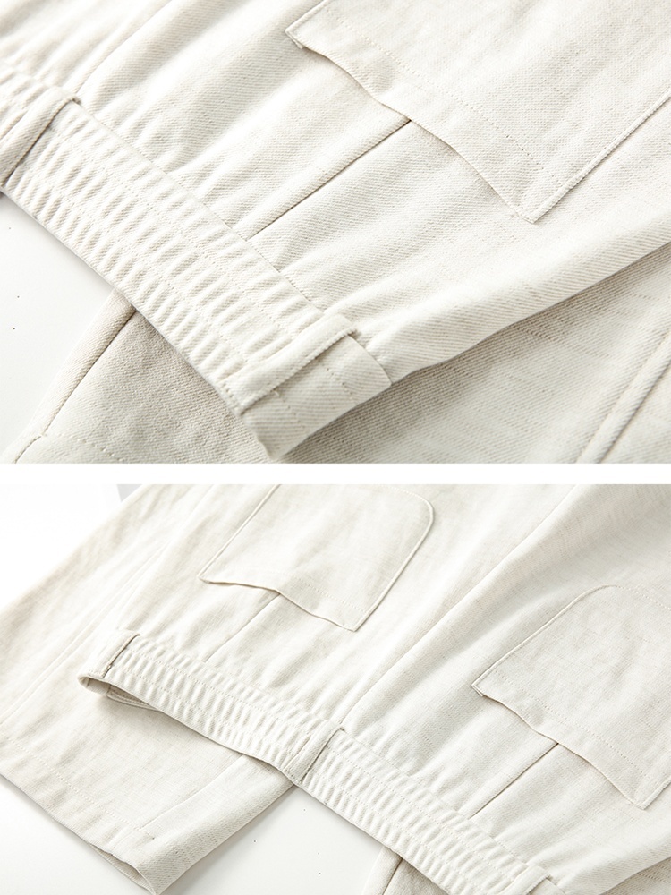 【大牌代工厂出品】和顺圣春秋天丝亚麻老钱风阔腿裤26017·麻本色