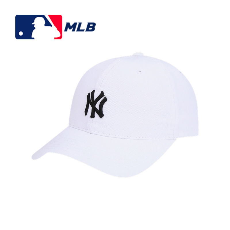 MLB男女帽子 棒球帽 正面NY/LA·软顶白色黑标