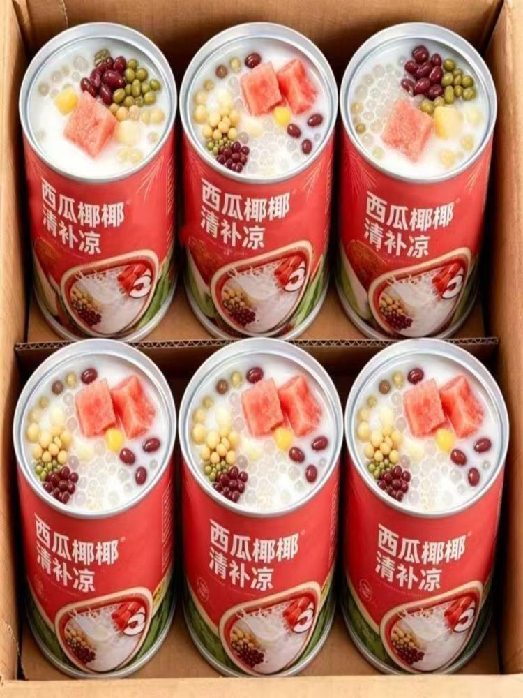 西瓜椰椰清补凉 245ml*12罐 日囤货即食甜品 水果罐头