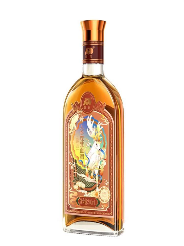 参鹿茸血酒 500ml 大瓶装低度酒35度正宗 吉林梅花鹿茸