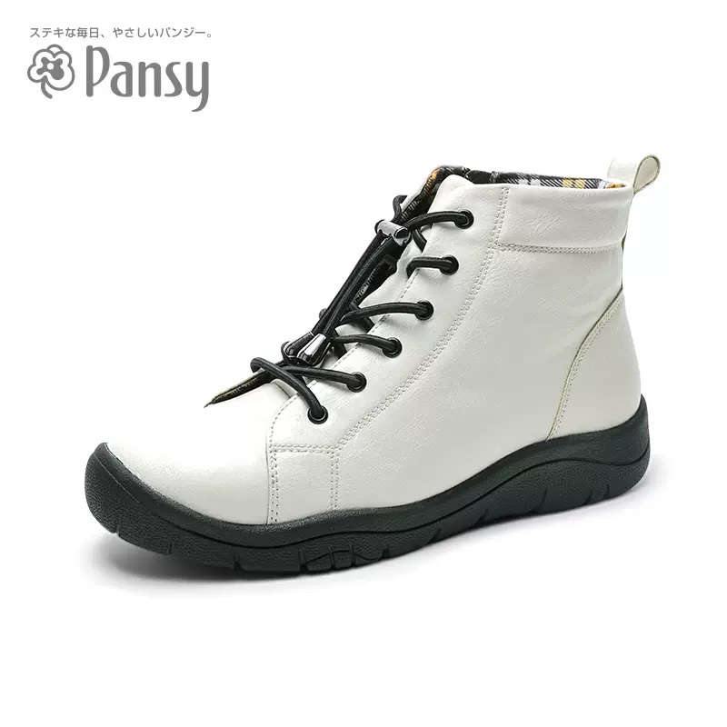 Pansy平底轻便舒适短靴马丁靴HD4072·黑色