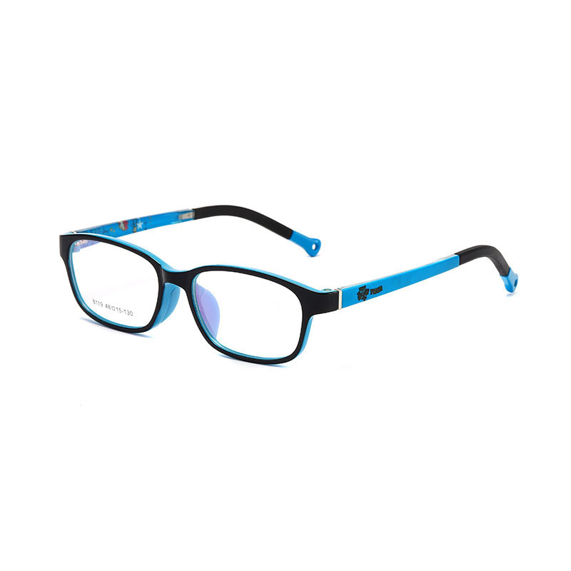 骊佳LJGOOD儿童防蓝光护目镜手机眼镜（4-14岁）8119·黑框蓝腿