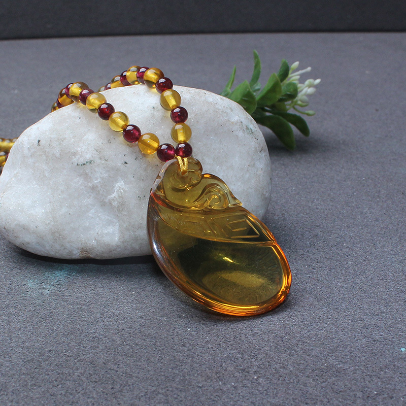 卓凡琥珀蓝珀代代有福挂件