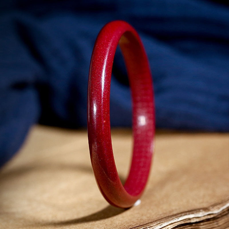 喜善喜原矿紫朱砂心经手镯