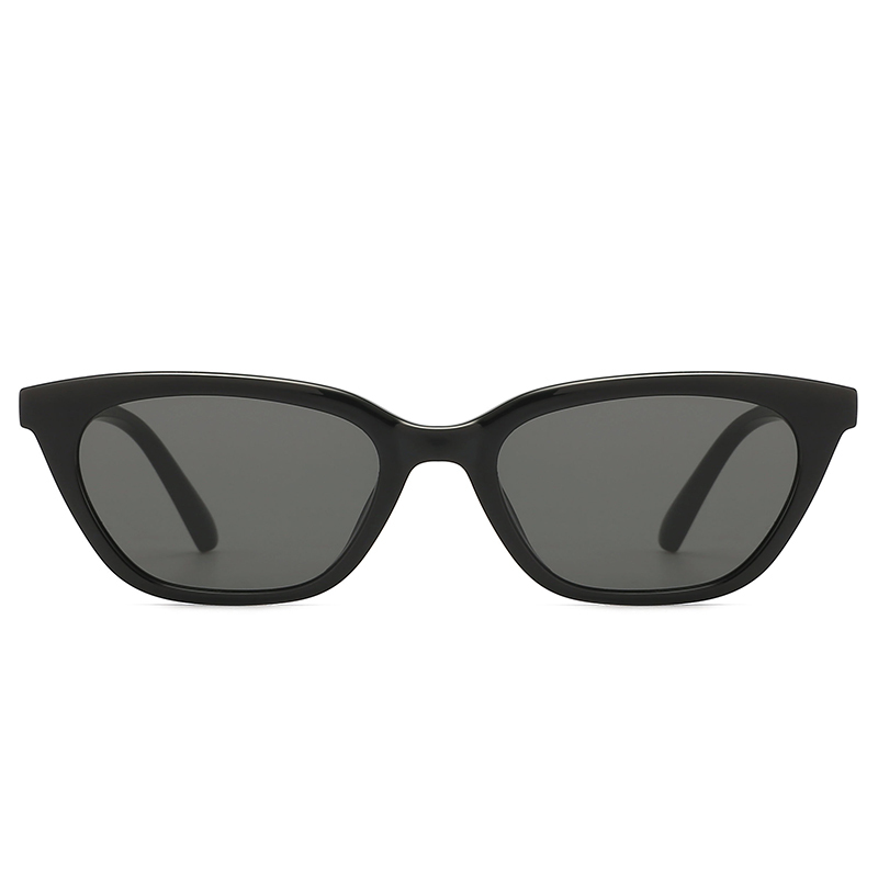 骊佳LJGOOD时尚太阳镜修脸墨镜长方形眼镜悠闲驾驶镜8025·黑框黑灰片