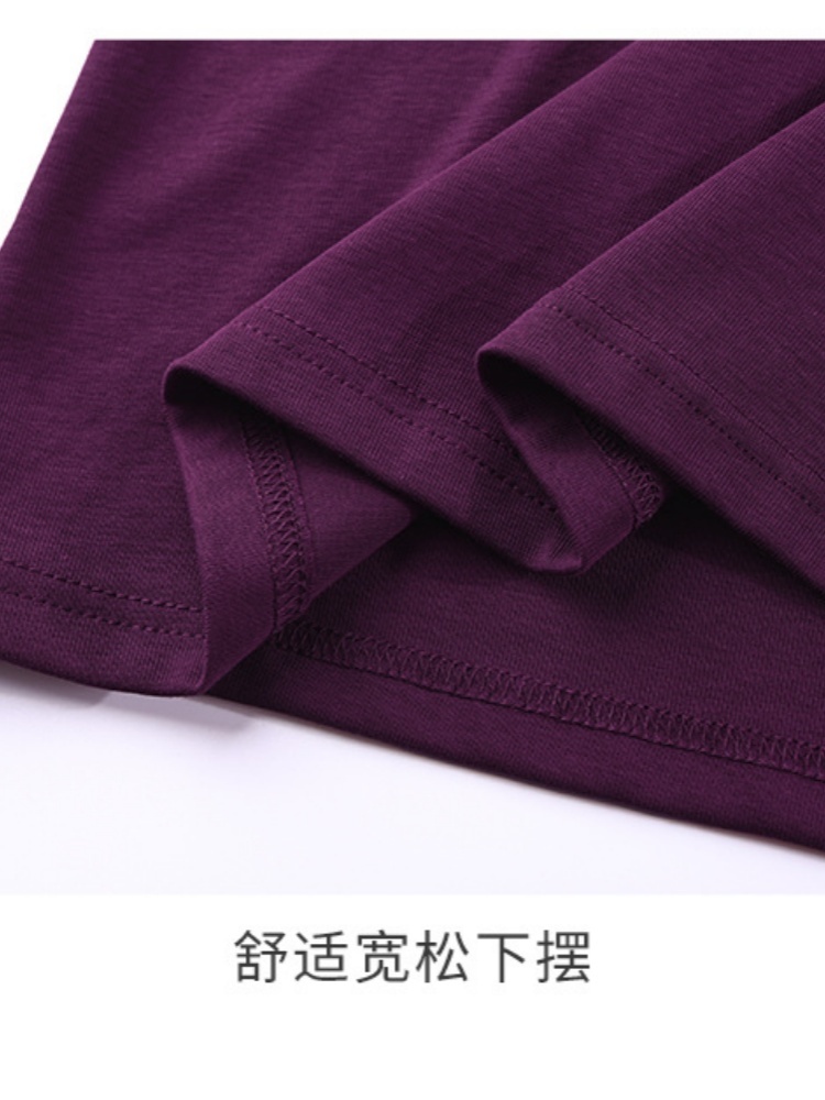 【92精梳棉】轩凌子简约V领T恤XS82530174·安可拉红