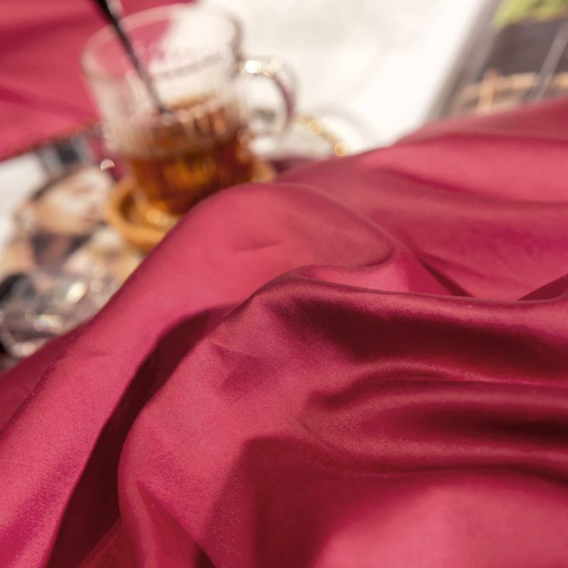 KATES HOME60S新疆长绒棉贡缎绣花单品被套·玛雅红
