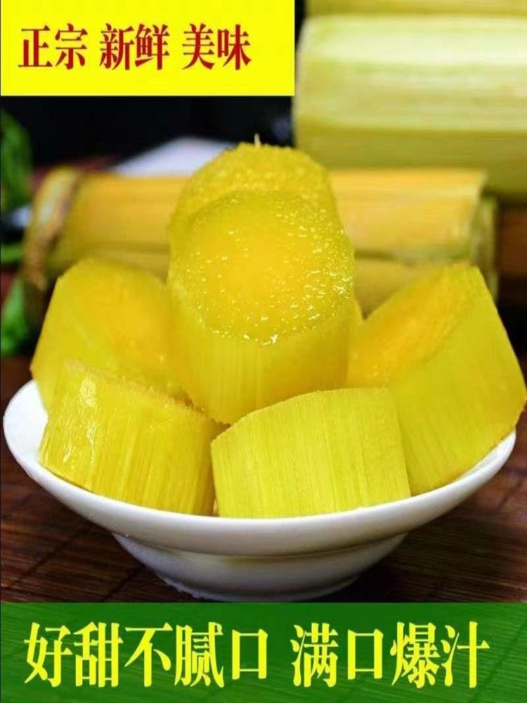 【云南生鲜馆】黄金甘蔗 9斤 新鲜应季 甜杆 松软爆汁 源头直发