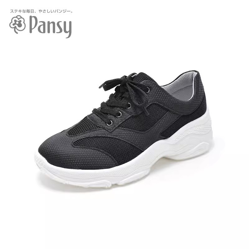 Pansy日本女鞋休闲运动鞋一脚蹬HA3174·黑色