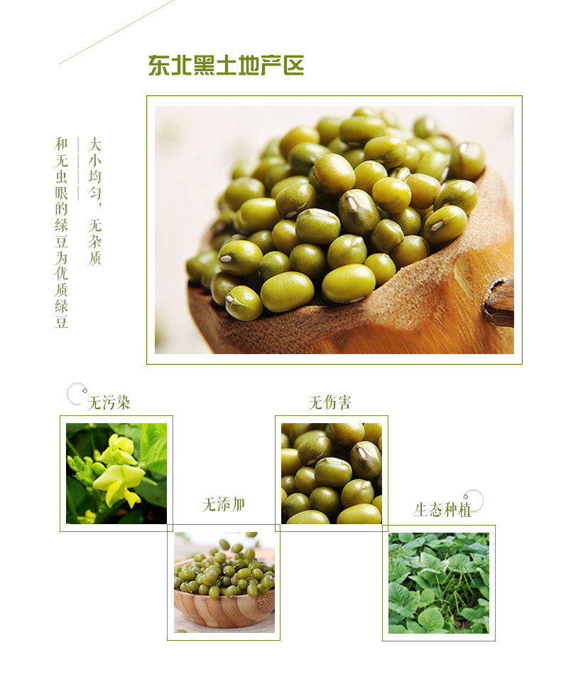 荷馨四季东北黑土地产地直发绿豆400g9包