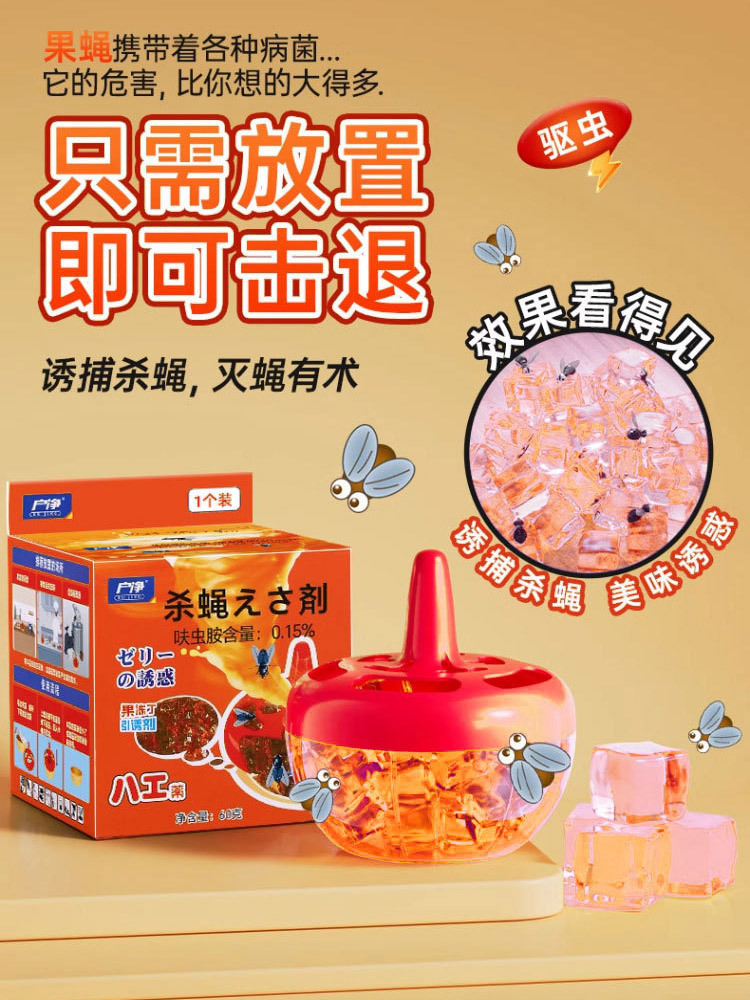 夏季室内诱捕灭杀小飞虫饵剂60g*6瓶