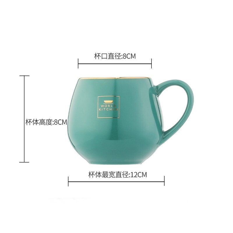 康宁 陶瓷马克杯/咖啡杯300ml-红色/绿色·300ml