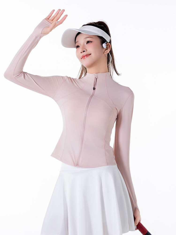 立领DJ定制云感科技防晒面料667·粉色