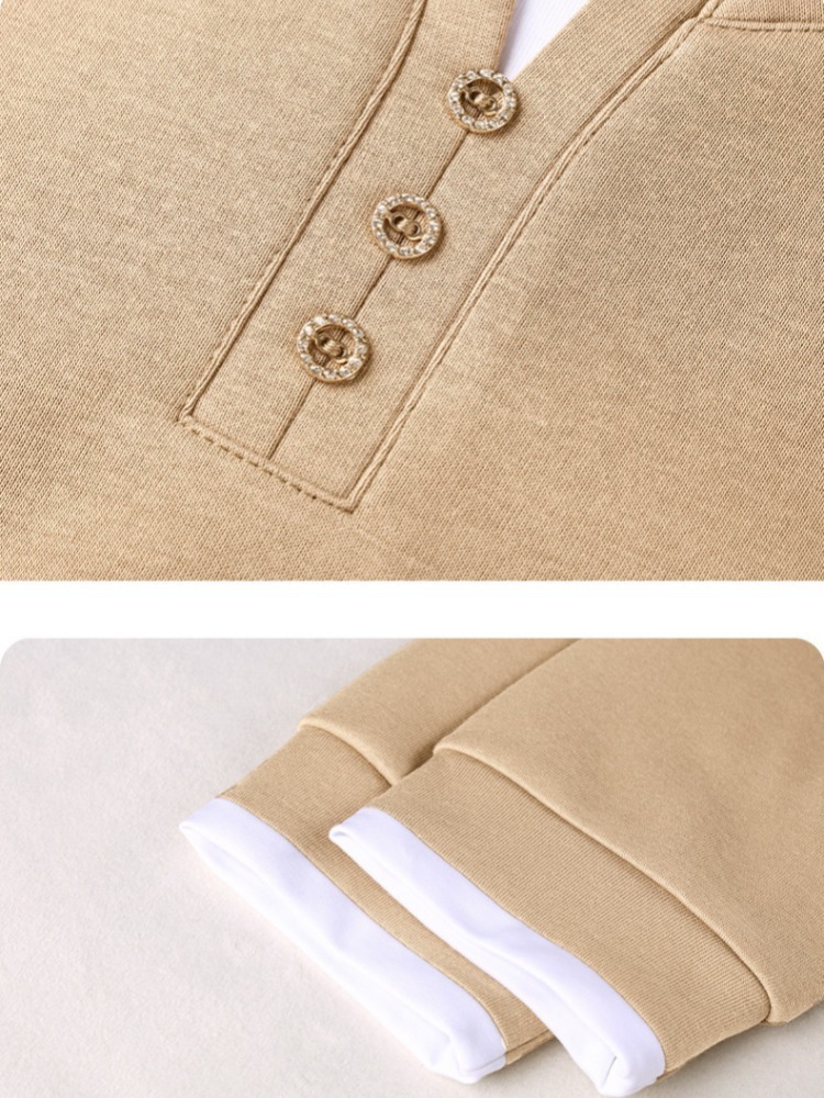 轩凌子假两件洋气卫衣S82610091·酒红色