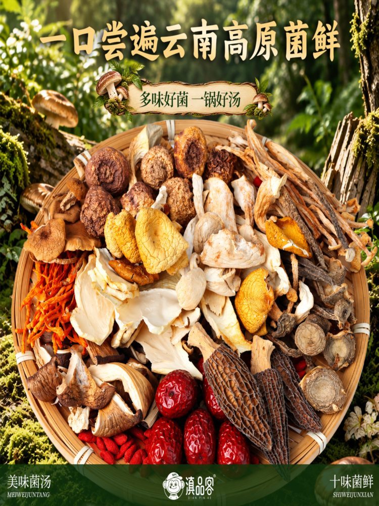 山珍十味菌汤包 50g×3袋 内含羊肚菌 山珍十味菌汤包煲汤食材