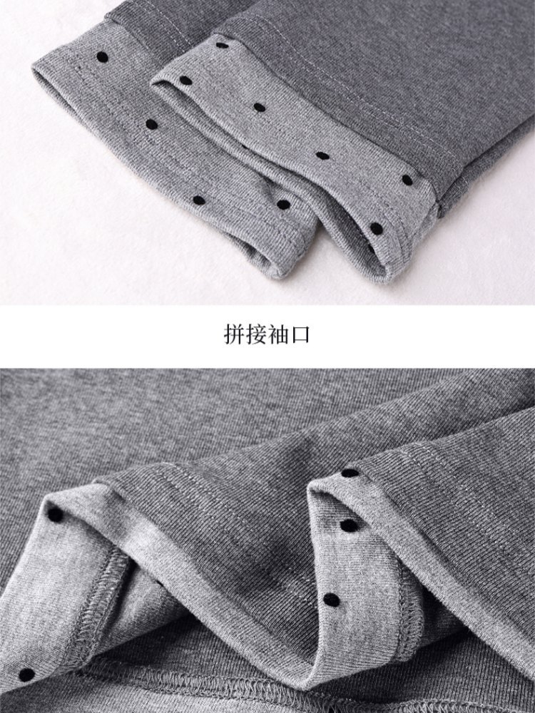 【92精梳棉】轩凌子兔领拼接袖口T恤XS82610073·白色