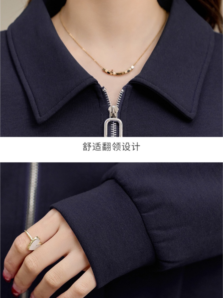 轩凌子设计感翻领开衫外套S82510005·绣红色