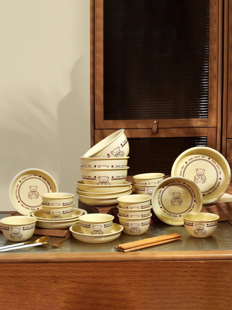（10只装）家用奶白色4.75寸陶瓷碗米饭碗