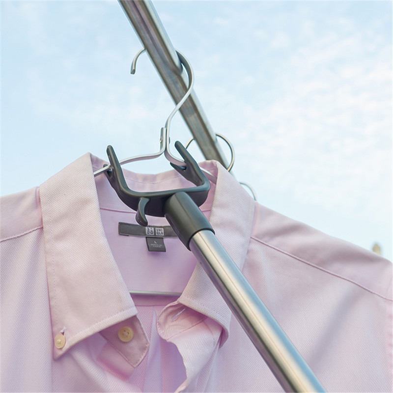 宝优妮家用不锈钢衣叉晾衣杆挑衣杆取衣杆冷灰色