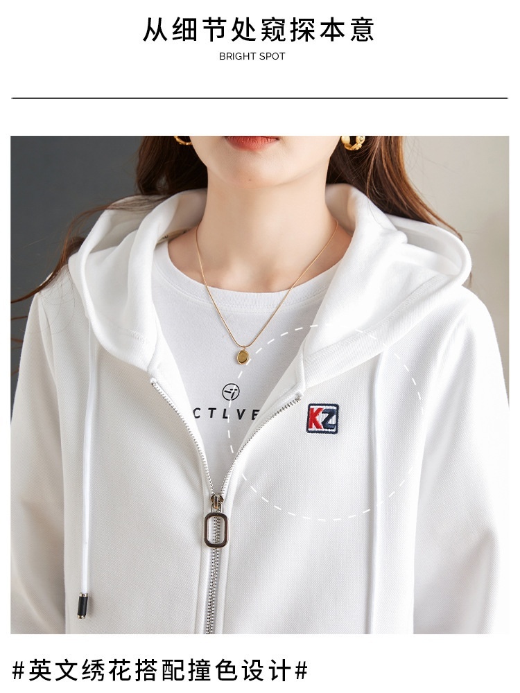 轩凌子拉链连帽外套S82330121·大红色