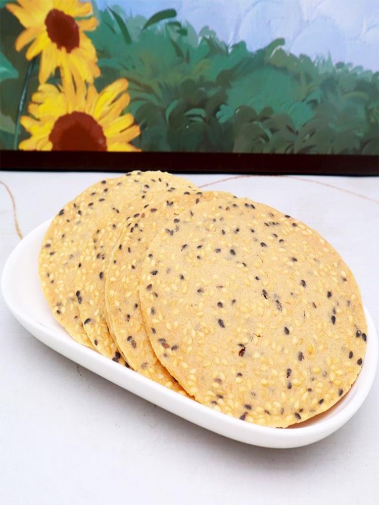 杂粮片芝麻饼 2斤 薄脆饼怀旧小吃温县烘烤零食 新鲜日期