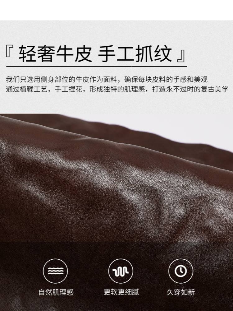 【手抓纹头层牛皮】至美轻软英伦复古厚底乐福鞋ZM269007·黑色