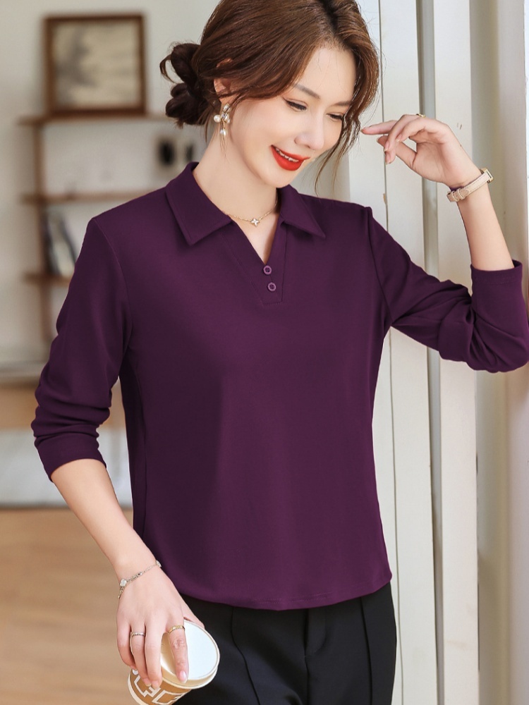 【92精梳棉】轩凌子简约翻领T恤S82530144·安可拉红