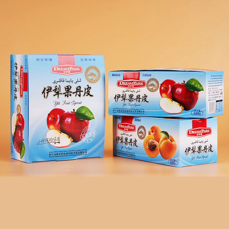 新疆-果丹皮·苹果味+杏子味500g/盒*2盒（两种口味各1盒）