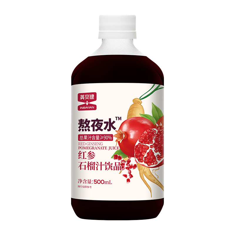 英贝健红参石榴汁饮品500ml/瓶*2瓶